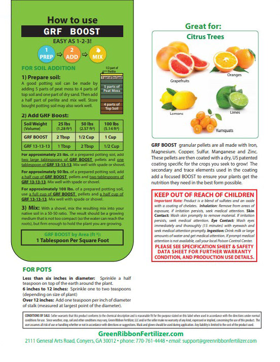 GRF Boost for Citrus Trees