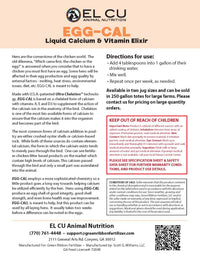 Egg-Cal : Liquid Vitamin for Hens Having Difficulty Laying Eggs (1 Gallon)