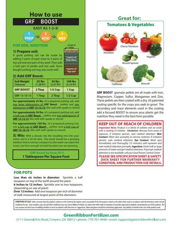 GRF Boost for Tomatoes and Vegetables